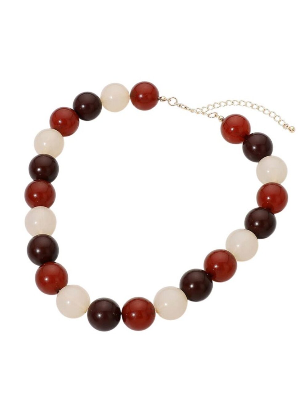 Tigerstars Bold Chunky Multi Color Round Beaded Necklace
